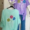 Blusa flores oversize