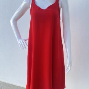 Vestido Rojo con Volantes