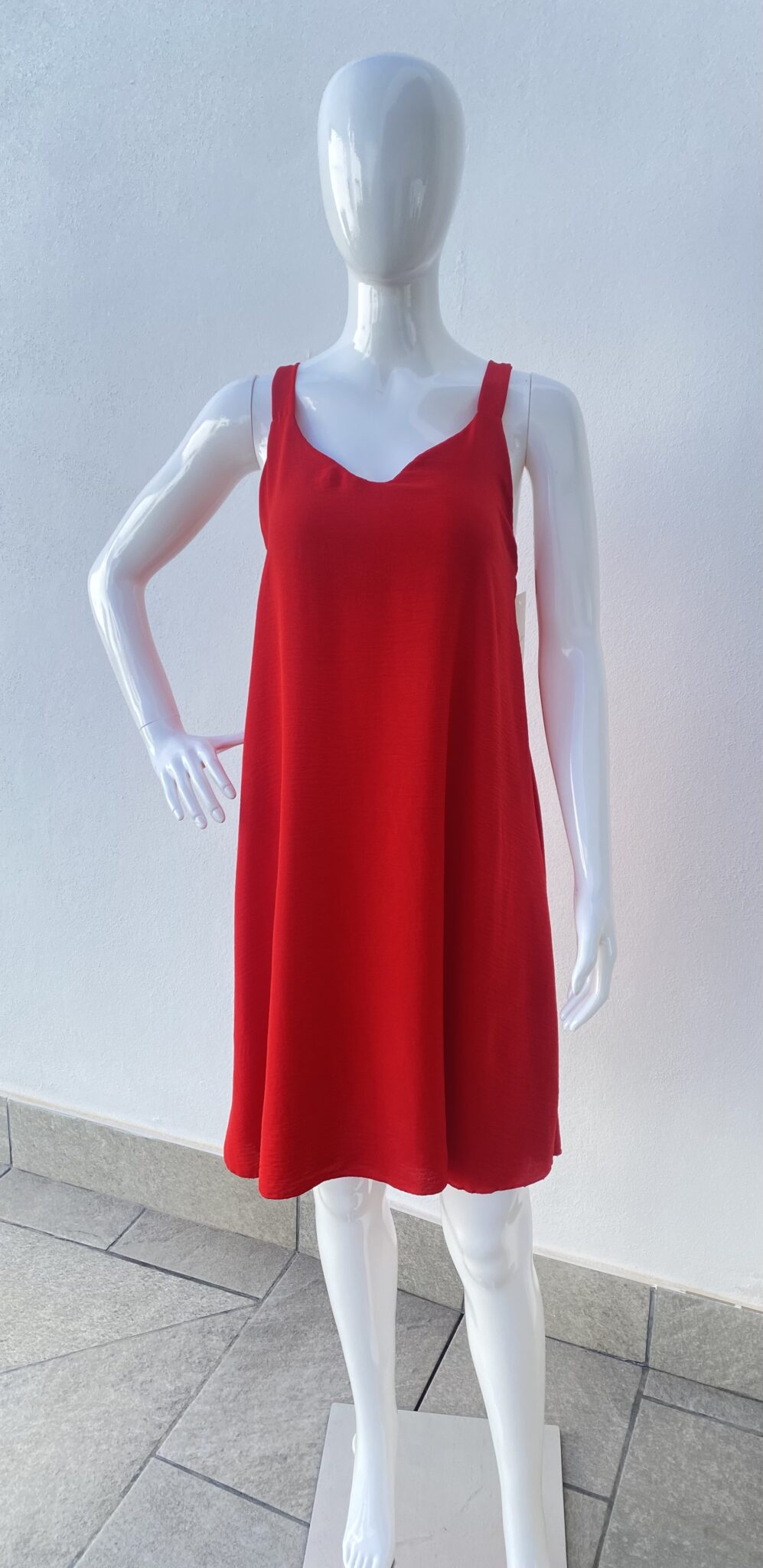 Vestido Rojo con Volantes