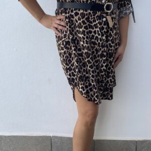 Vestido camisero animal print