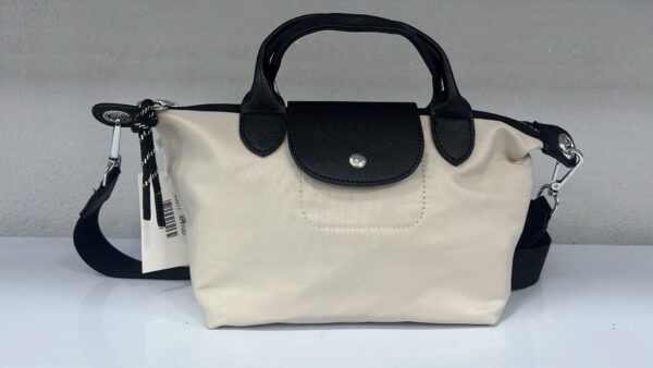 Bolso naylon gris y negro