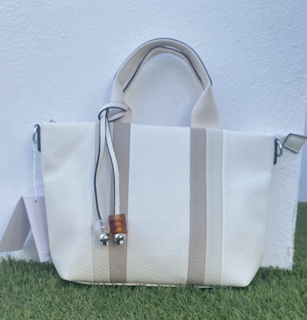 Bolso polipiel crudo con asas ajustables