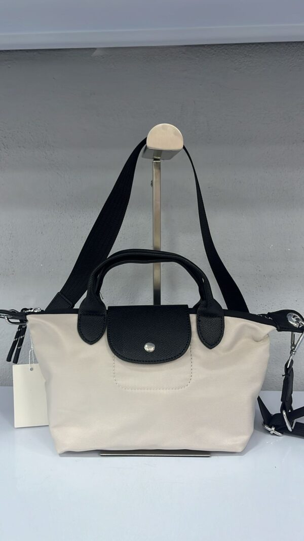 Bolso naylon gris y negro - Imagen 2