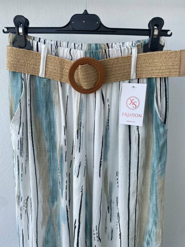 Pantalón lino con cinturón - Imagen 5