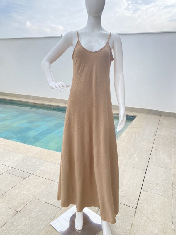 Vestido largo liso - Imagen 2