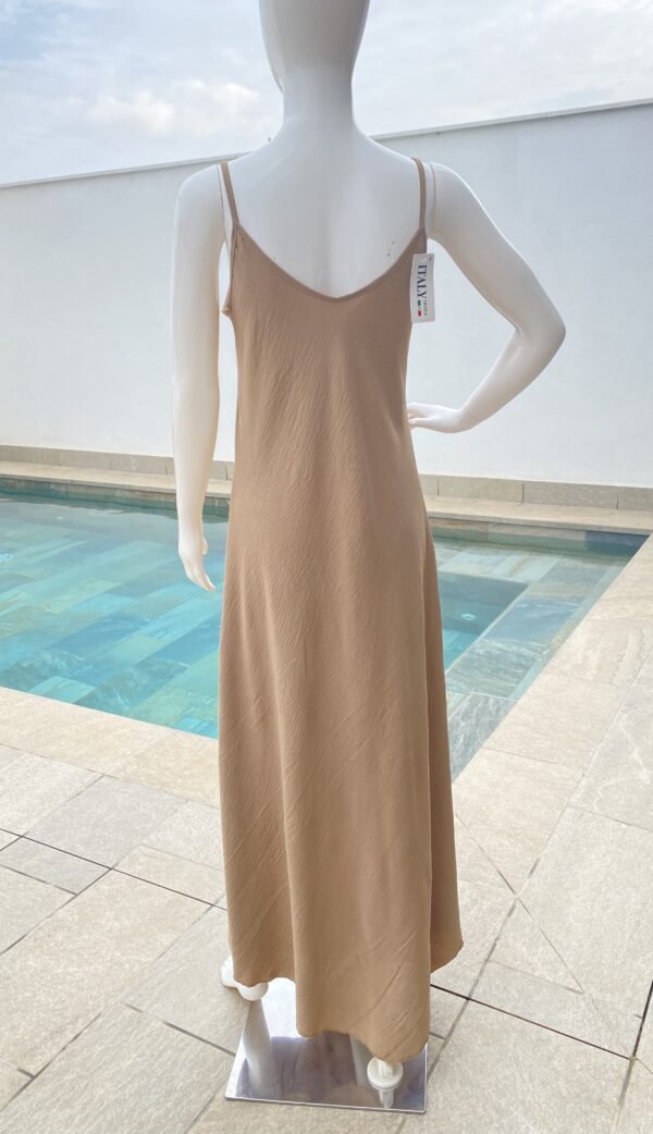 Vestido largo liso - Imagen 5