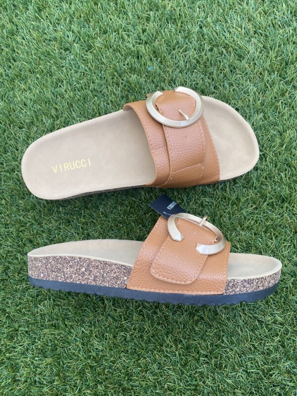 Sandalias planas Virucci camel - Imagen 3