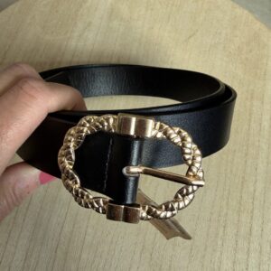 Cinturón polipiel negro