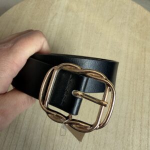 Cinturón polipiel negro