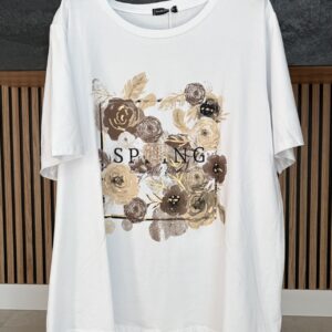 Camiseta flores oversize