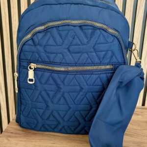 Mochila nailon azul