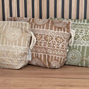 Bolsito de tela y lentejuelas