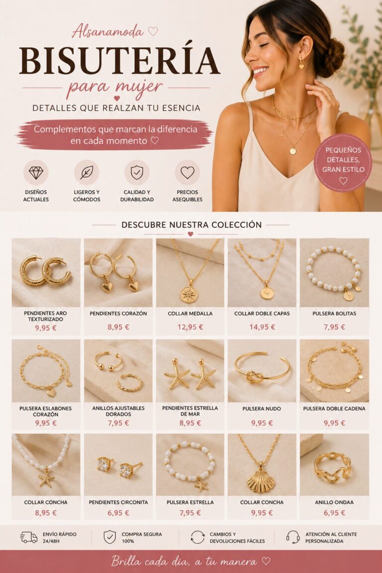 Bisutería de mujer con estilo y tendencia en Alsana Moda Complementos