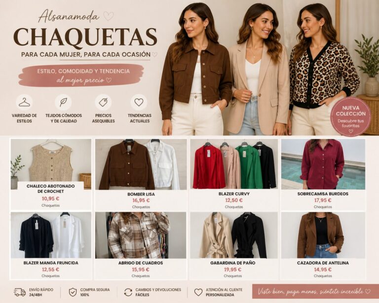 Chaquetas baratas de mujer en Alsana Moda